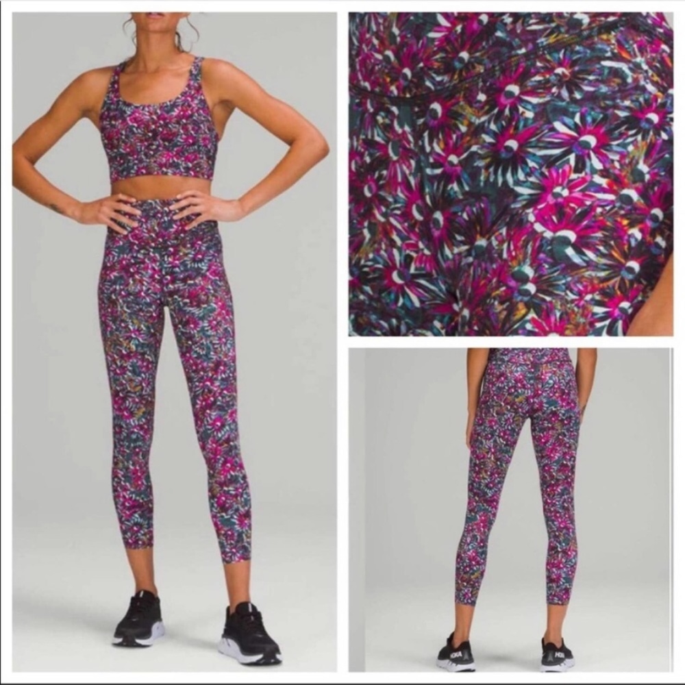 New! Lululemon Base Pace High Rise Tight 25” floral Multicolor #Below
